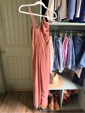 Abercrombie & Fitch Mauve Pink Spaghetti Strap Jumpsuit
